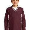 Sport-Tek Youth Tipped V-Neck Raglan Wind Shirt YST62