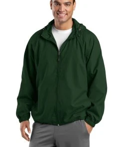 Sport-Tek Men's Tall Hooded Raglan Jacket