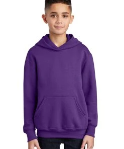 Port & Company Youth Core Fleece Pullover Hooded Sweatshirt -Bulkthreads store 84978397
