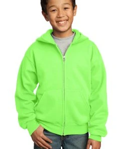 Port & Company Youth Core Fleece Full-Zip Hooded Sweatshirt -Bulkthreads store 85023533