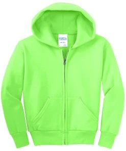 Port & Company Youth Core Fleece Full-Zip Hooded Sweatshirt -Bulkthreads store 85023535