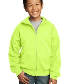 Port & Company Youth Core Fleece Full-Zip Hooded Sweatshirt -Bulkthreads store 85023580