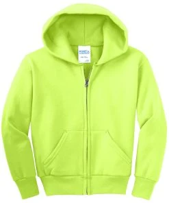 Port & Company Youth Core Fleece Full-Zip Hooded Sweatshirt -Bulkthreads store 85023582
