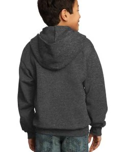 Port & Company Youth Core Fleece Full-Zip Hooded Sweatshirt -Bulkthreads store 85024579