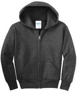 Port & Company Youth Core Fleece Full-Zip Hooded Sweatshirt -Bulkthreads store 85024580