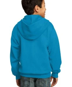 Port & Company Youth Core Fleece Full-Zip Hooded Sweatshirt -Bulkthreads store 85024953