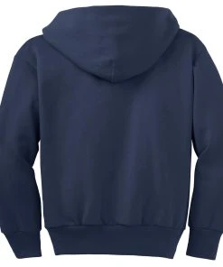 Port & Company Youth Core Fleece Full-Zip Hooded Sweatshirt -Bulkthreads store 85025223
