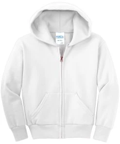 Port & Company Youth Core Fleece Full-Zip Hooded Sweatshirt -Bulkthreads store 85025828