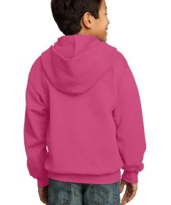 Port & Company Youth Core Fleece Full-Zip Hooded Sweatshirt -Bulkthreads store 85027240