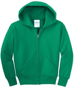 Port & Company Youth Core Fleece Full-Zip Hooded Sweatshirt -Bulkthreads store 85028395