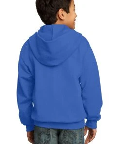 Port & Company Youth Core Fleece Full-Zip Hooded Sweatshirt -Bulkthreads store 85028416