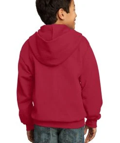 Port & Company Youth Core Fleece Full-Zip Hooded Sweatshirt -Bulkthreads store 85028503