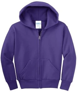 Port & Company Youth Core Fleece Full-Zip Hooded Sweatshirt -Bulkthreads store 85029190