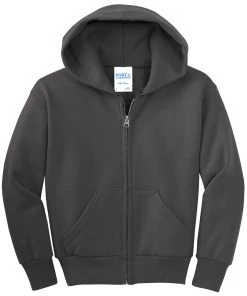 Port & Company Youth Core Fleece Full-Zip Hooded Sweatshirt -Bulkthreads store 85031137