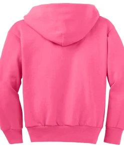 Port & Company Youth Core Fleece Full-Zip Hooded Sweatshirt -Bulkthreads store 85031226