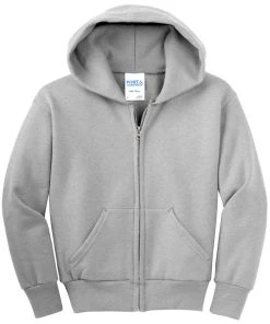 Port & Company Youth Core Fleece Full-Zip Hooded Sweatshirt -Bulkthreads store 85031379