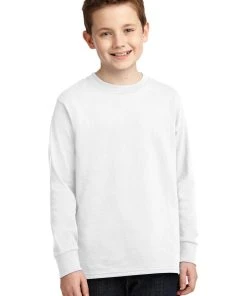 Port & Company Youth Long Sleeve Core Cotton Tee PC54YLS -Bulkthreads store 85053978