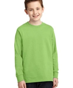 Port & Company Youth Long Sleeve Core Cotton Tee PC54YLS -Bulkthreads store 85054539