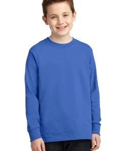 Port & Company Youth Long Sleeve Core Cotton Tee PC54YLS -Bulkthreads store 85055236