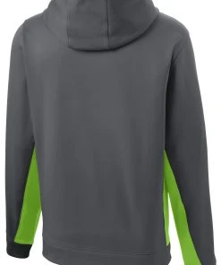 Sport-Tek Men's Sport-Wick Fleece Colorblock Hooded Pullover -Bulkthreads store 85062293
