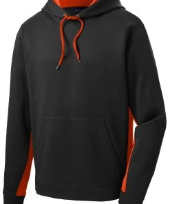 Sport-Tek Men's Sport-Wick Fleece Colorblock Hooded Pullover -Bulkthreads store 85064066
