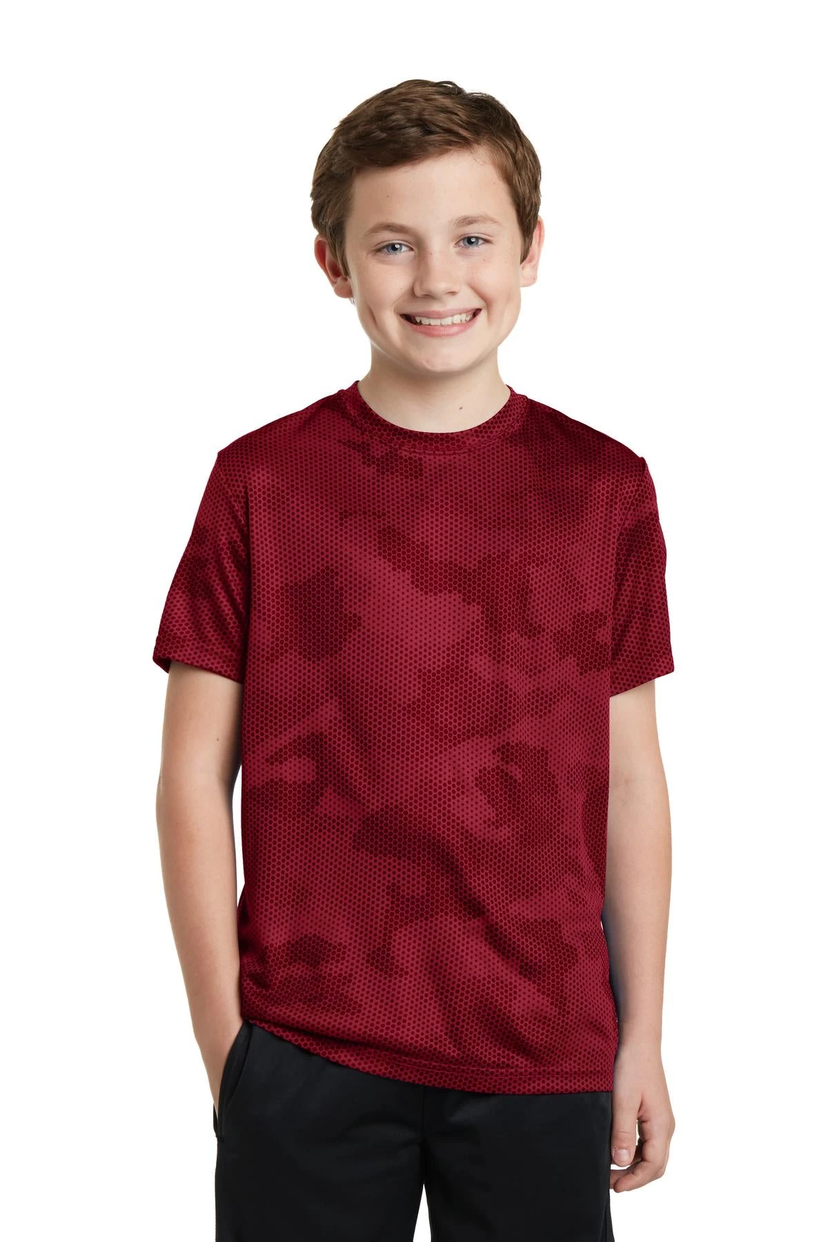 Sport-Tek Youth CamoHex Tee YST370 2 Sport-Tek Youth CamoHex Tee YST370 - Image 2