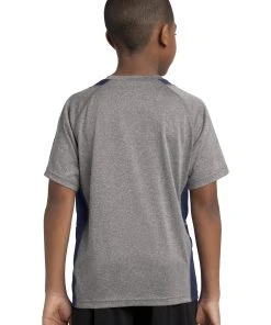 Sport-Tek Youth Heather Colorblock Contender Tee YST361 -Bulkthreads store 85110468