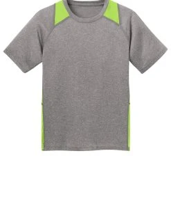 Sport-Tek Youth Heather Colorblock Contender Tee YST361 -Bulkthreads store 85110750