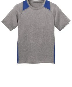 Sport-Tek Youth Heather Colorblock Contender Tee YST361 -Bulkthreads store 85111205