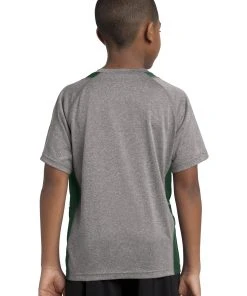 Sport-Tek Youth Heather Colorblock Contender Tee YST361 -Bulkthreads store 85111704