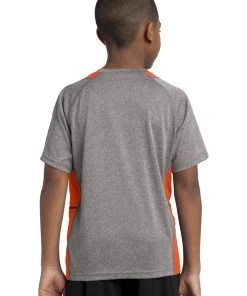 Sport-Tek Youth Heather Colorblock Contender Tee YST361 -Bulkthreads store 85111736