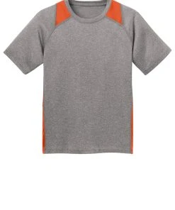 Sport-Tek Youth Heather Colorblock Contender Tee YST361 -Bulkthreads store 85111737