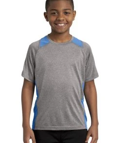 Sport-Tek Youth Heather Colorblock Contender Tee YST361 -Bulkthreads store 85111991