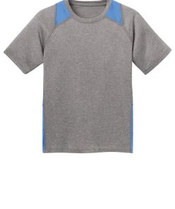 Sport-Tek Youth Heather Colorblock Contender Tee YST361 -Bulkthreads store 85111993