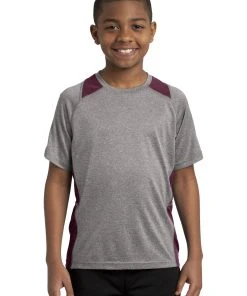 Sport-Tek Youth Heather Colorblock Contender Tee YST361 -Bulkthreads store 85112354