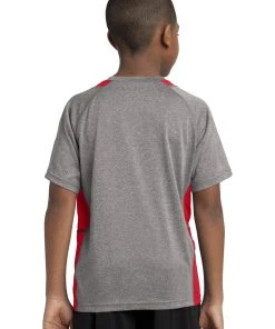 Sport-Tek Youth Heather Colorblock Contender Tee YST361 -Bulkthreads store 85112384