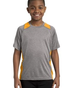 Sport-Tek Youth Heather Colorblock Contender Tee YST361 -Bulkthreads store 85112720