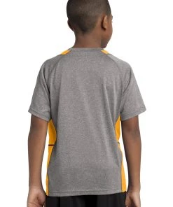 Sport-Tek Youth Heather Colorblock Contender Tee YST361 -Bulkthreads store 85112721