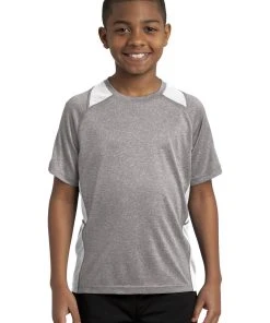 Sport-Tek Youth Heather Colorblock Contender Tee YST361 -Bulkthreads store 85112779