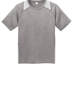 Sport-Tek Youth Heather Colorblock Contender Tee YST361 -Bulkthreads store 85112781