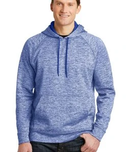 Sport-Tek Men's PosiCharge Electric Heather Fleece Hooded Pullover -Bulkthreads store 85119691