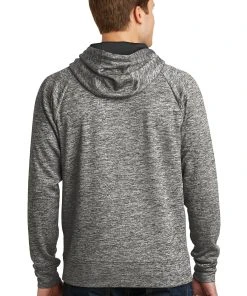 Sport-Tek Men's PosiCharge Electric Heather Fleece Hooded Pullover -Bulkthreads store 85120706
