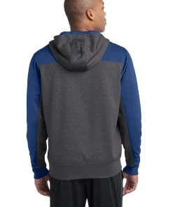 Sport-Tek Men's Tech Fleece Colorblock 1/4-Zip Hooded Sweatshirt -Bulkthreads store 85123325