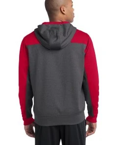Sport-Tek Men's Tech Fleece Colorblock 1/4-Zip Hooded Sweatshirt -Bulkthreads store 85124336