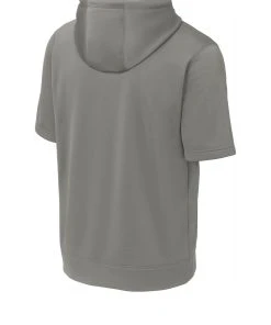 Sport-Tek Men's Sport-Wick Fleece Short Sleeve Hooded Pullover -Bulkthreads store 85130973