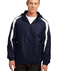Sport-Tek Men's Fleece-Lined Colorblock Jacket -Bulkthreads store 85131404
