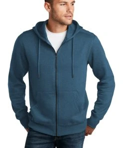District Perfect Weight Fleece Full-Zip Hoodie DT1103 -Bulkthreads store 85131432