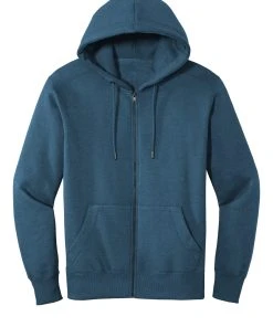 District Perfect Weight Fleece Full-Zip Hoodie DT1103 -Bulkthreads store 85131434