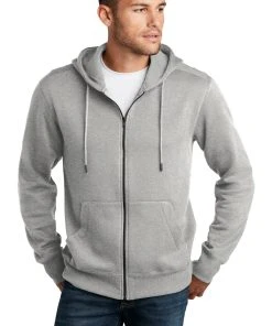 District Perfect Weight Fleece Full-Zip Hoodie DT1103 -Bulkthreads store 85131652