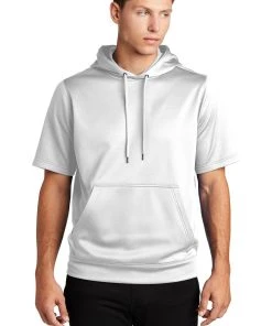 Sport-Tek Men's Sport-Wick Fleece Short Sleeve Hooded Pullover -Bulkthreads store 85131840